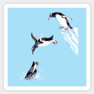 Jumping Penguins Sticker